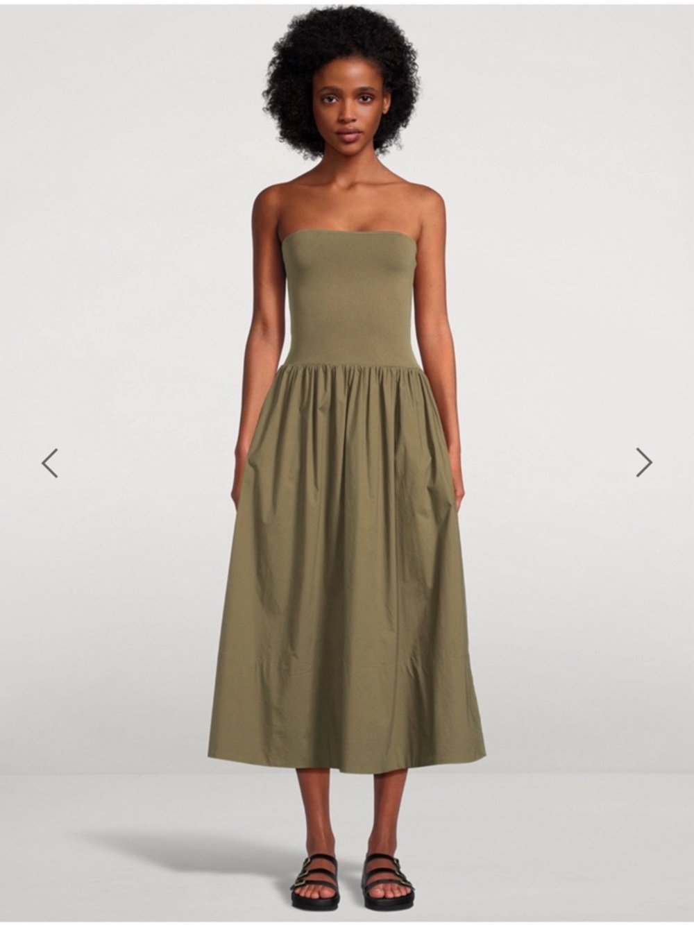Pistola Mavo Mixed-Media Midi Dress